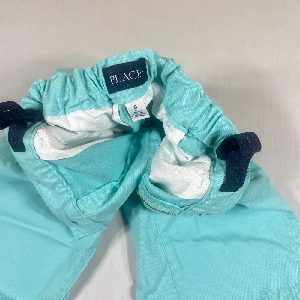 The Children's Place Boys Turquoise Chino Pants Aqua Straight Leg Size 8